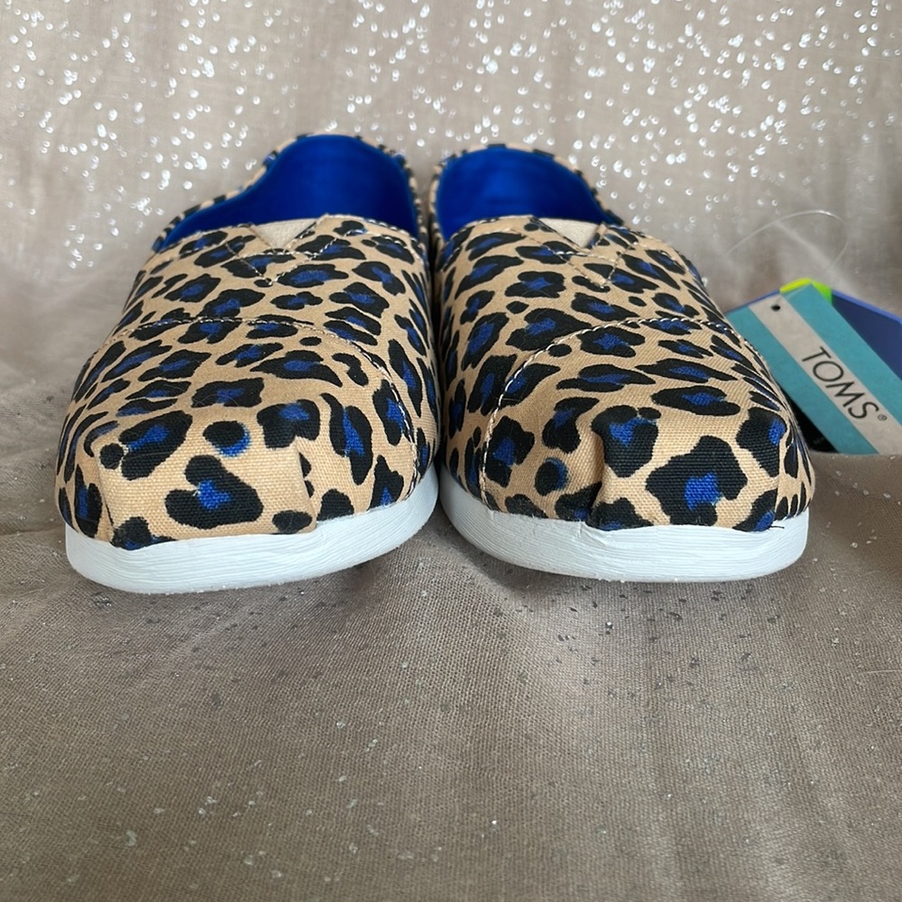 Brand New Toms Alpargata Beige Painted Leopard Print Slip On Shoes Animal Jungle - Picture 11 of 15
